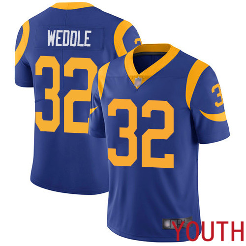 Los Angeles Rams Limited Royal Blue Youth Eric Weddle Alternate Jersey NFL Football 32 Vapor Untouchable